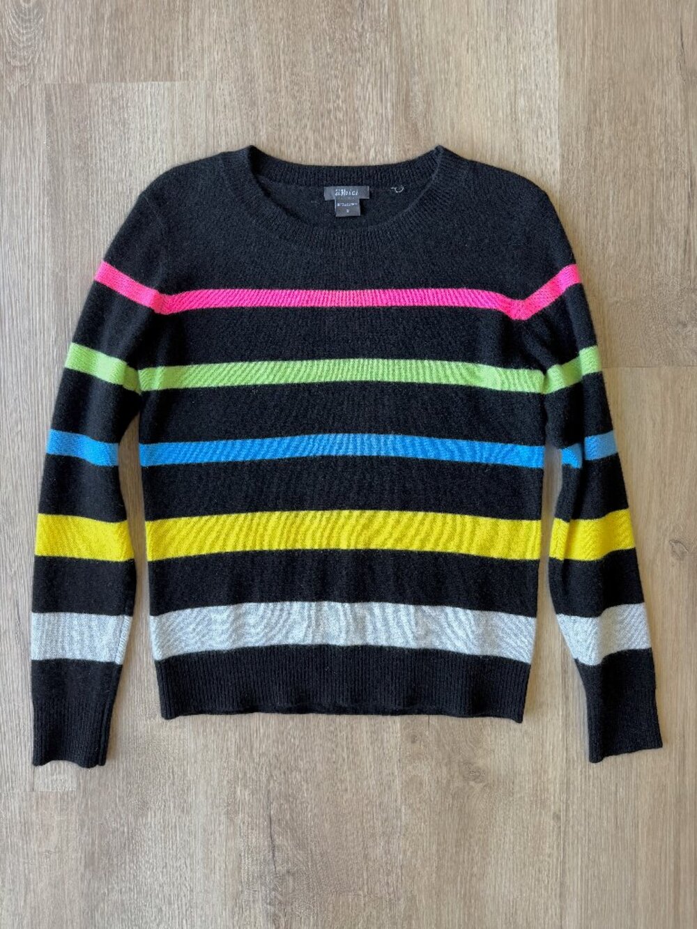 PURE AMICI 100% Cashmere Women's Black Pullover Sweater SMALL